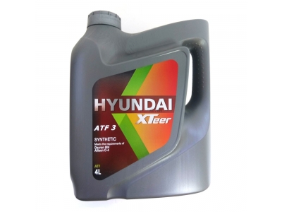 Трансмиссионное масло HYUNDAI XTeer ATF 3 ( 4L) 1041009