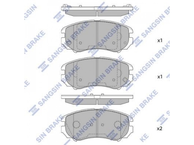 Колодки тормозные передние (HI-Q SP1155) 58101-1FE00 KIA SPORTAGE 2004-2010
