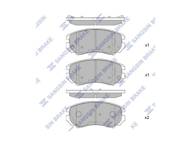 Колодки тормозные передние (HI-Q SP1155) 58101-1FE00 KIA SPORTAGE 2004-2010