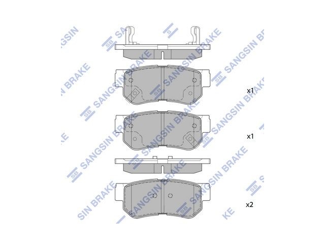 Колодки тормозные задние (HI-Q SP1117) 58302-1FE00 HYUNDAI TUCSON 2004-2010