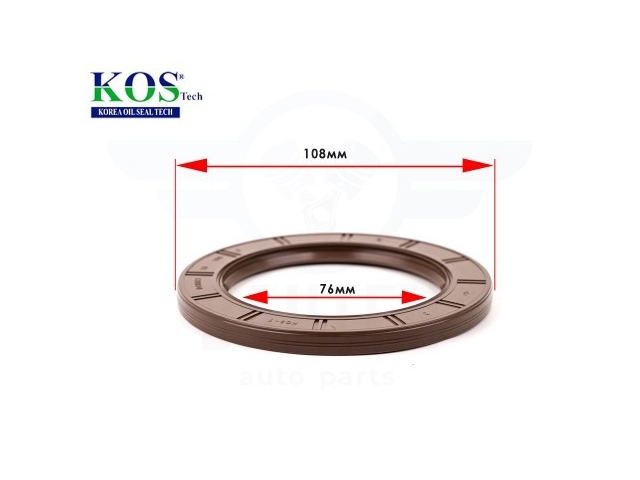 Сальник коленвала задний (KOS KOREA 76x108x8) 21443-2B020  KIA CERATO 1.6 2013-2016